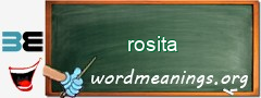 WordMeaning blackboard for rosita